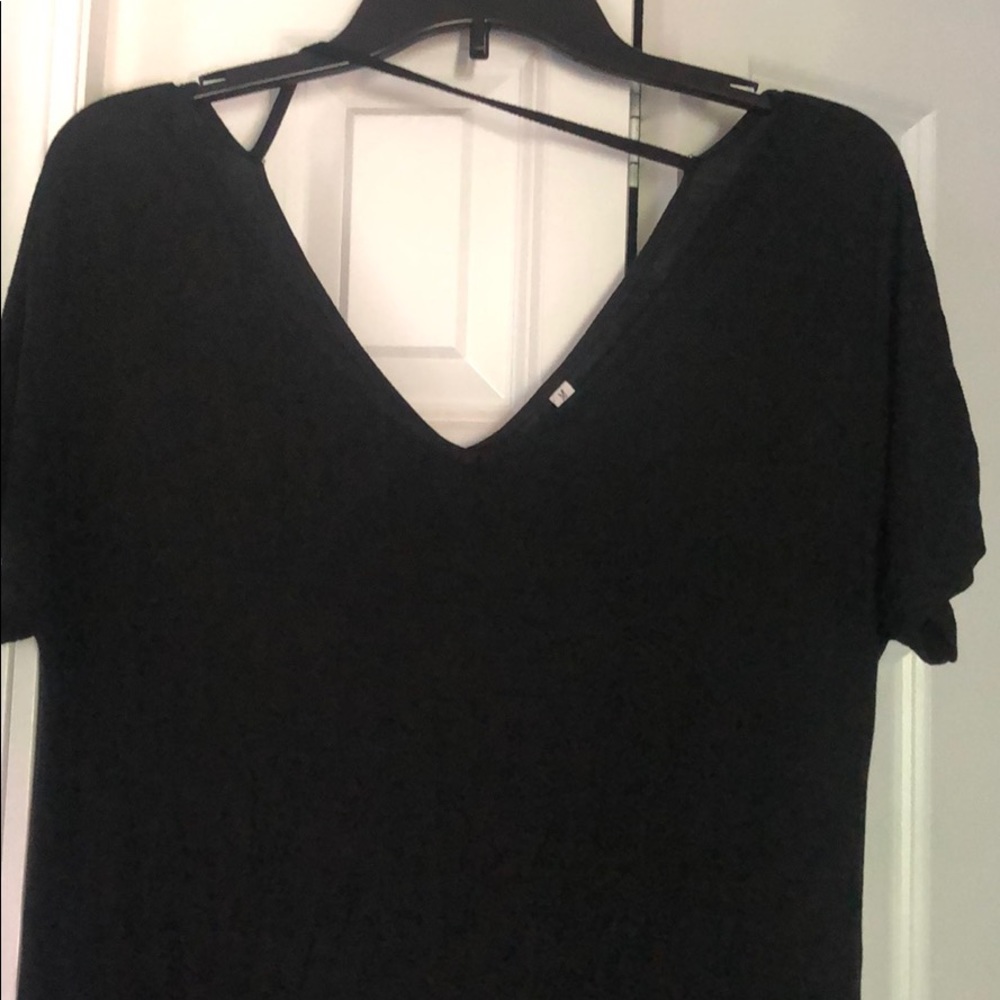 2 pocket, long black maxi type dress